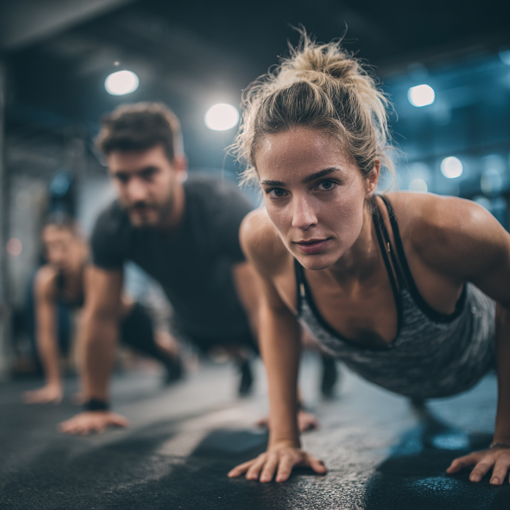 Older Hungarian adults demonstrating improved posture and strength during a gentle outdoor exercise session, showing confidence and vitality